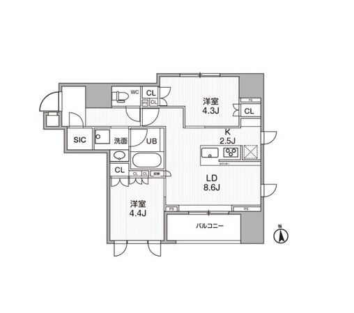 シーズンフラッツ新御徒町の物件間取画像